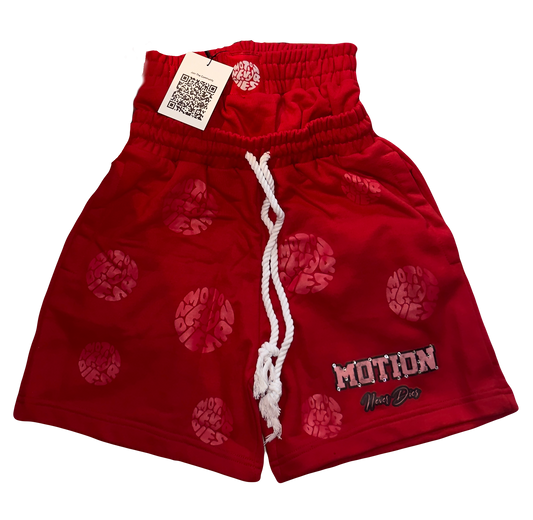 Red Double Waisted Shorts